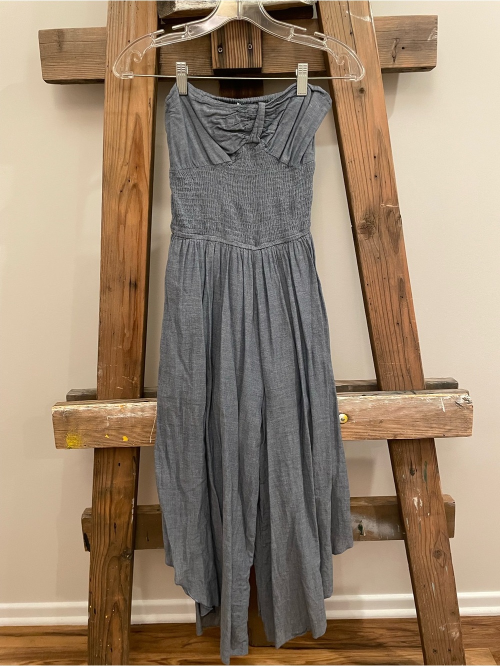 American Rag Strapless Maxi Dress in Steel Blue